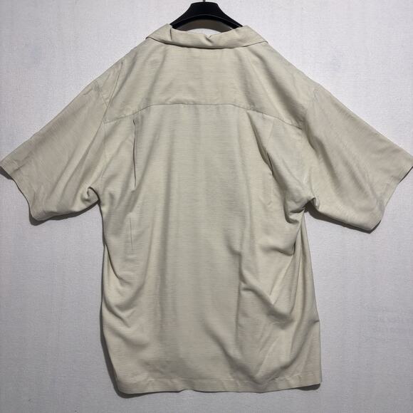 Tommy Bahama Silk Shirt Embroidered Palm Trees Mens XL Short Sleeve Camp Beach - Picture 11 of 11